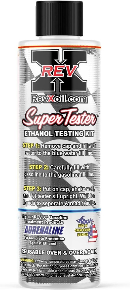 Reusable Gasoline Ethanol Testing Kit - Accurate Level Readings E10 to E90