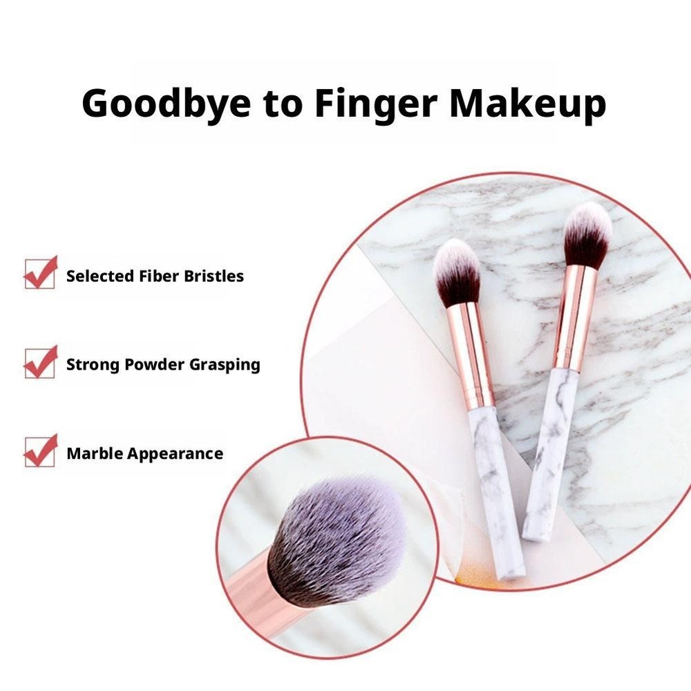Marble-patterned makeup brushes High lighter Contour Blush Tools Cosmetic O5B5