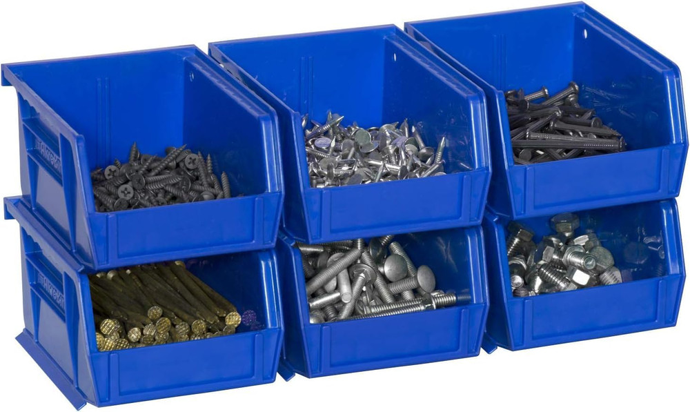 30210 Akrobins Plastic Storage Bins, Space-Saving Stackable Bins for Garage, Pan