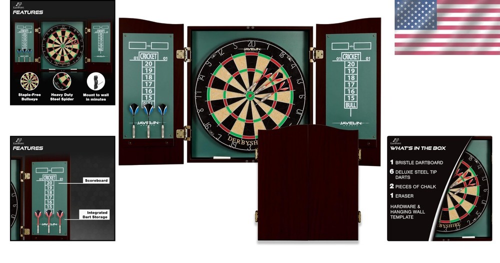 Official Size Tournament Dart Board Set