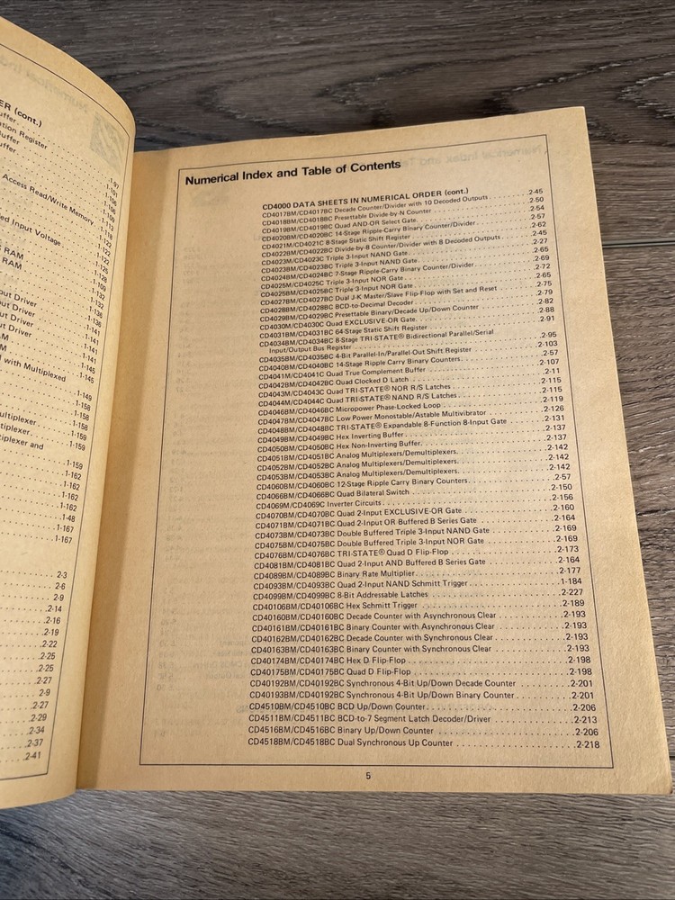VINTAGE CMOS DATABOOK National semiconductor IC Reference Guide RETRO COMPUTE