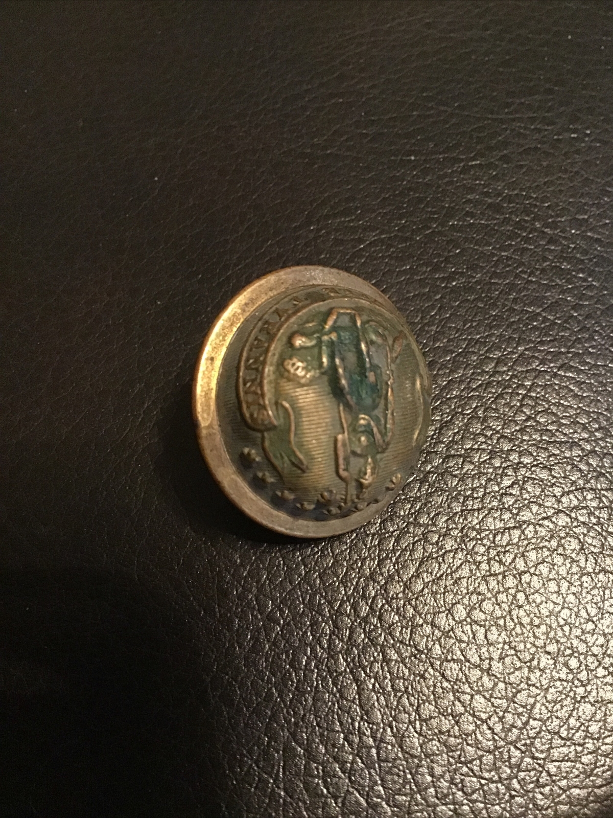 Virginia Staff Officer State Seal Coat Button Horstmann Bros & Co. Phila 1870-92