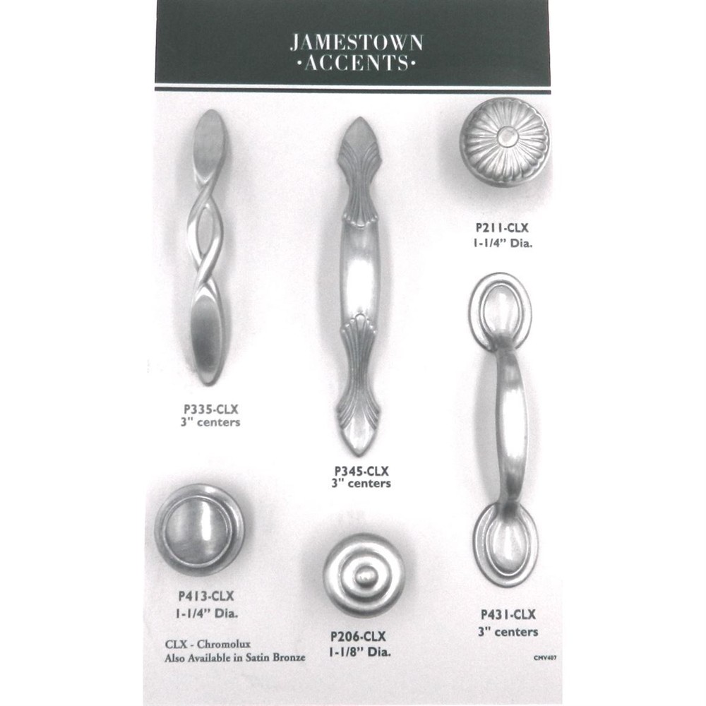 P211-CLX Chromolux (Silver) 1 1/4" Round Cabinet Knobs Pulls Belwith Eclipse