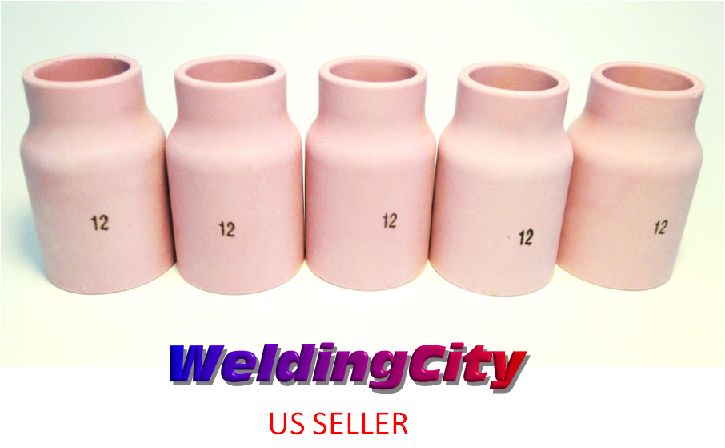 WeldingCity® 5-pk Large Gas Lens Ceramic Cup 53N87 #12 TIG Welding Torch | USA