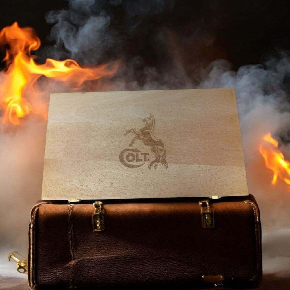 COLT PYTHON 8 INCH BEECH WOOD REVOLVER/PISTOL CASE