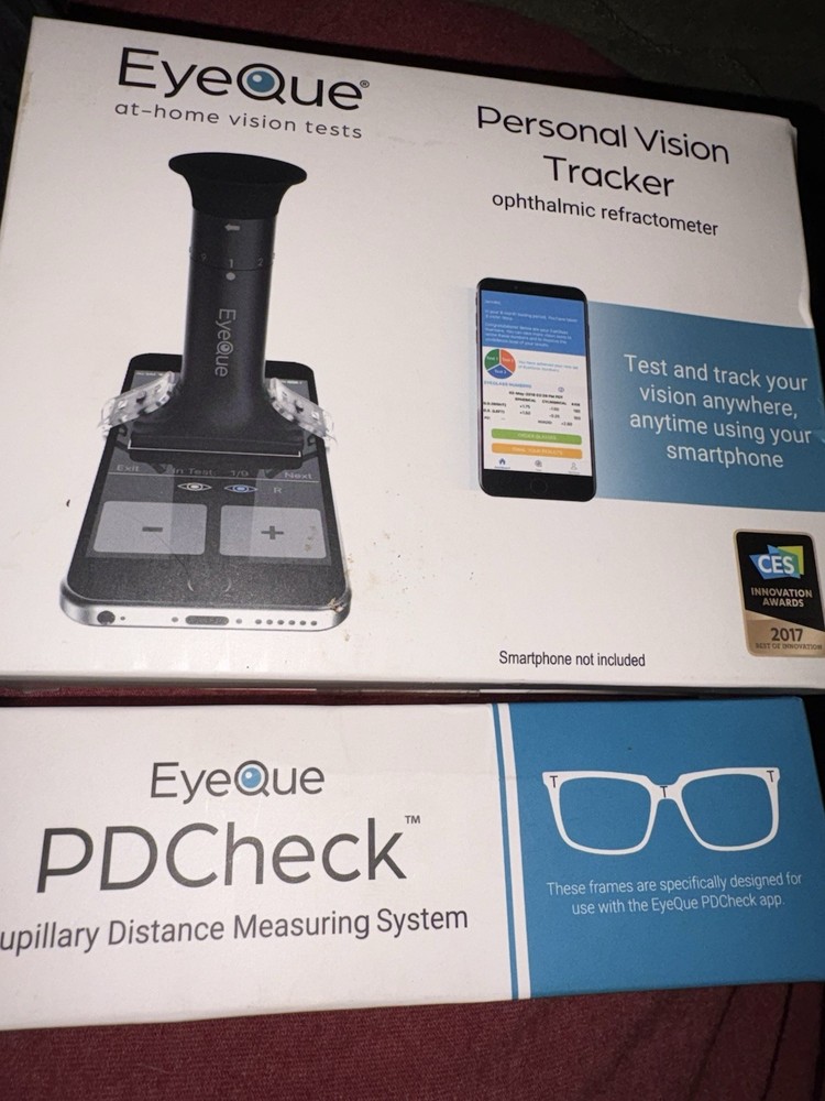 EyeQue Personal Vision Tracker Ophthalmic Refractometer Home Test Kit New