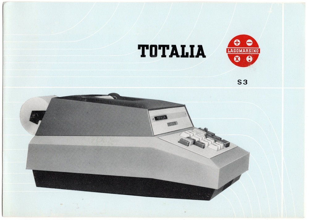 NOS Instruction Manual for Totalia S3 Calculator Vtg Adding Machine