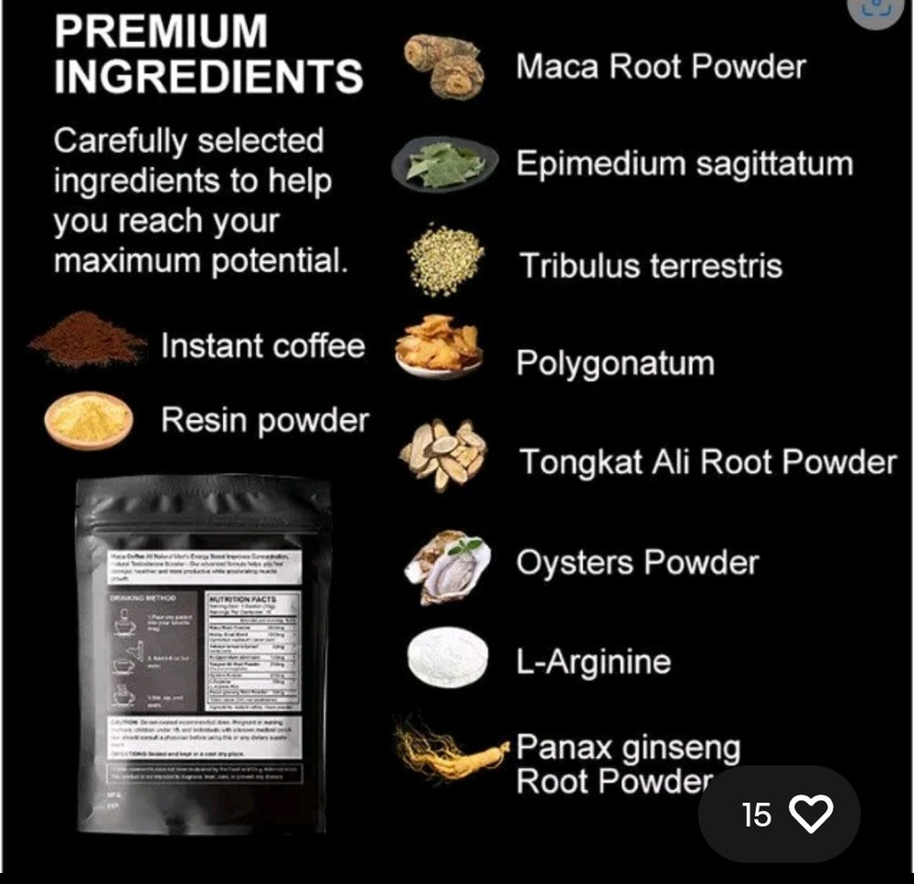 Black Maca Coffee  10Pc/box