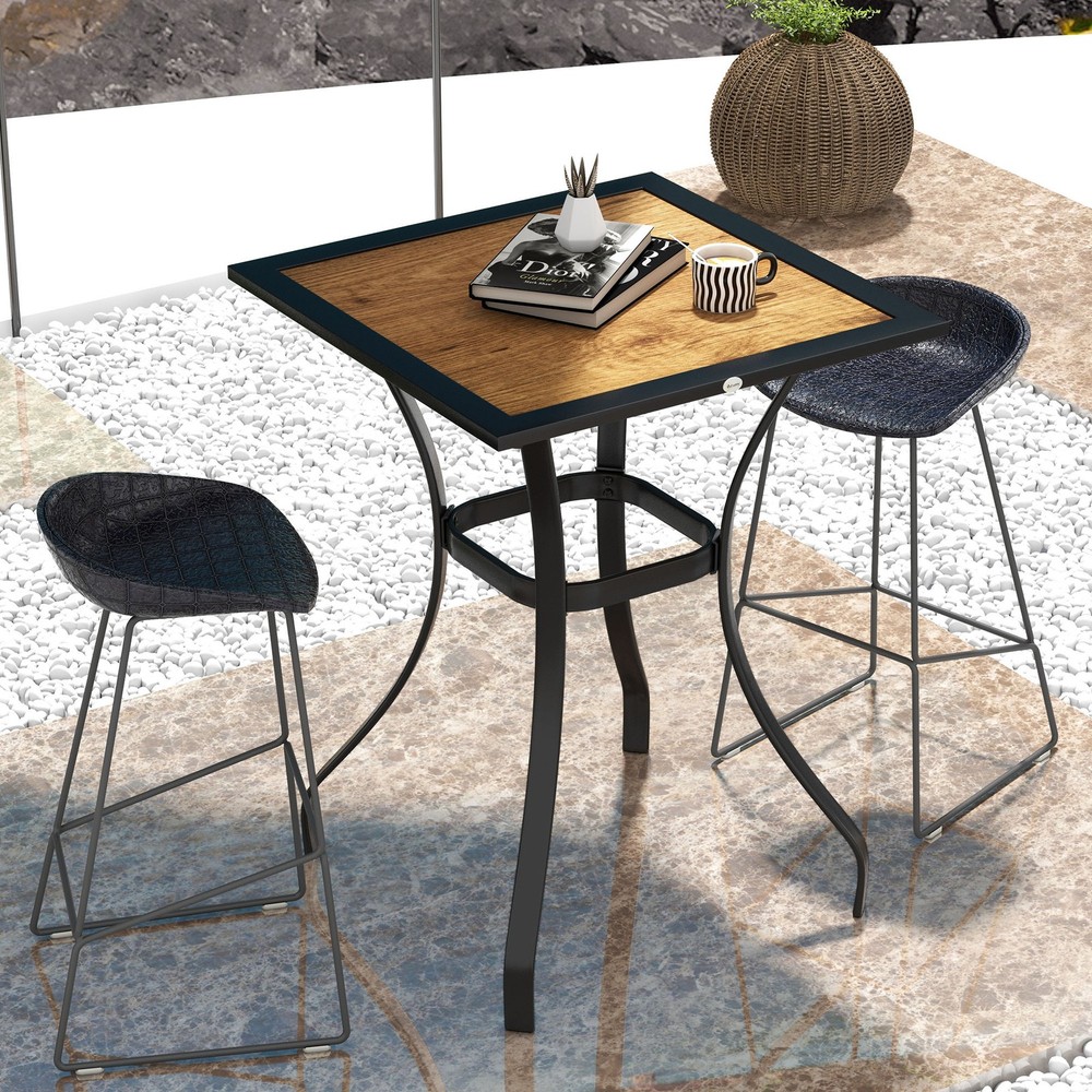22" Outdoor Side Table with Umbrella Hole