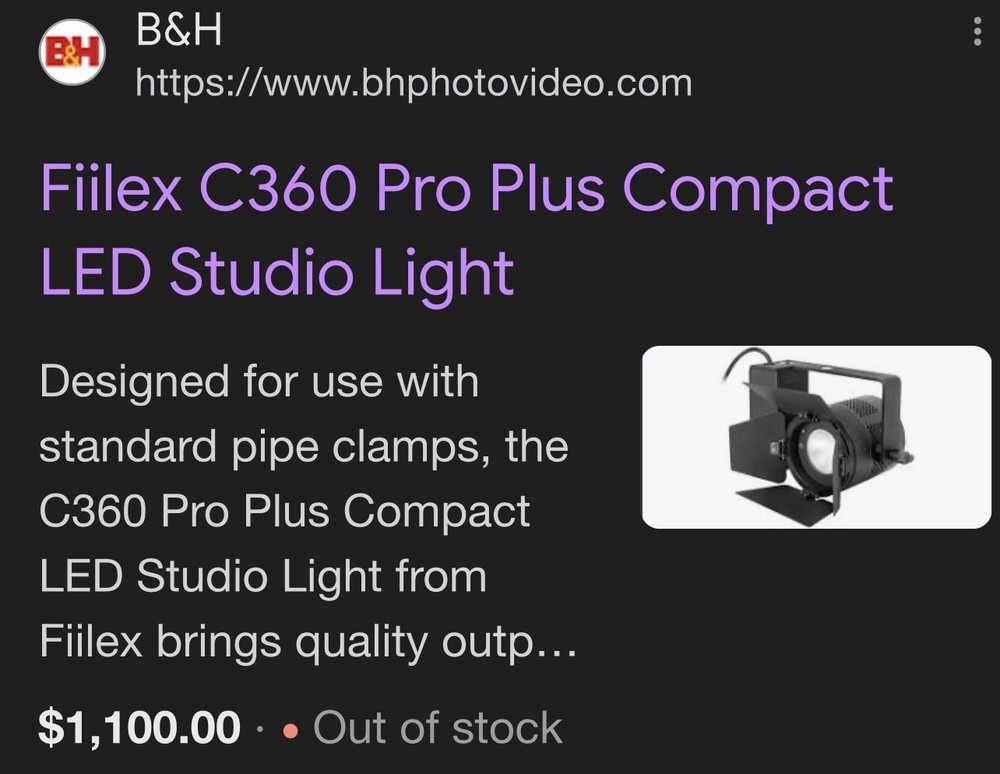 Fiilex C360 Pro Plus Compact LED Studio Light Fiilex