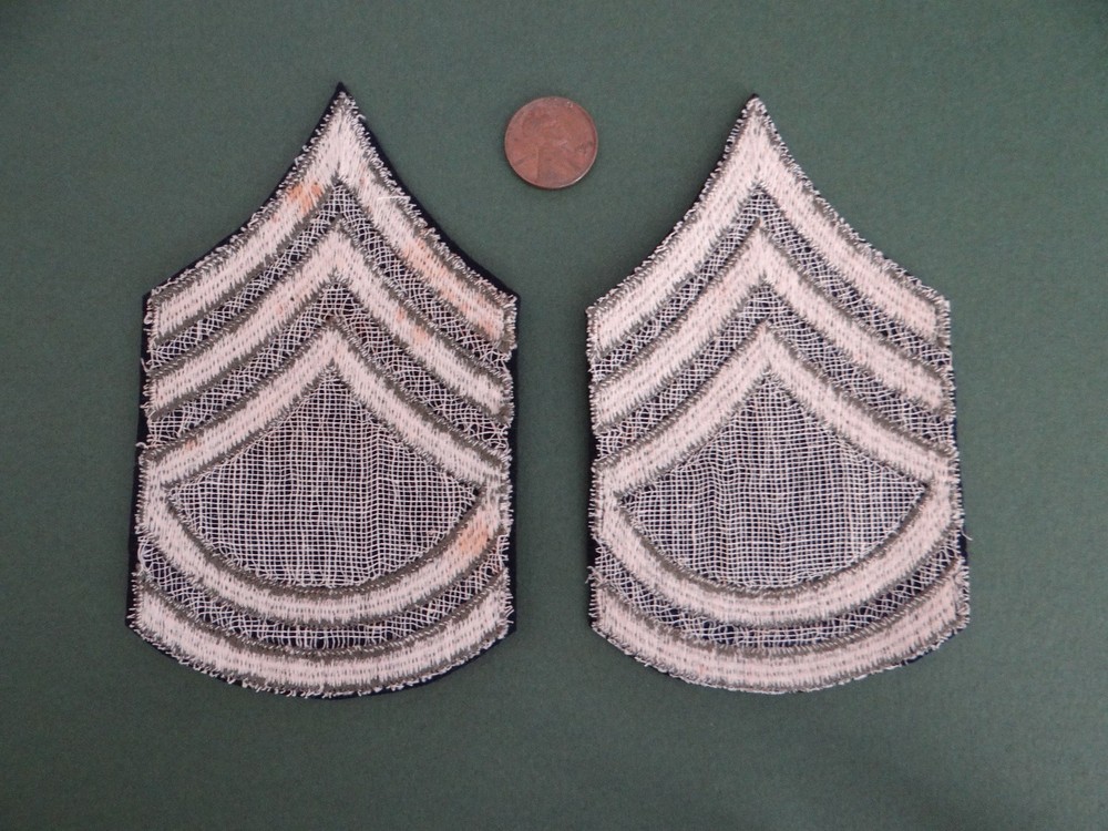 Original WWII U.S. Army Technical Sergeant Uniform Rank Chevrons