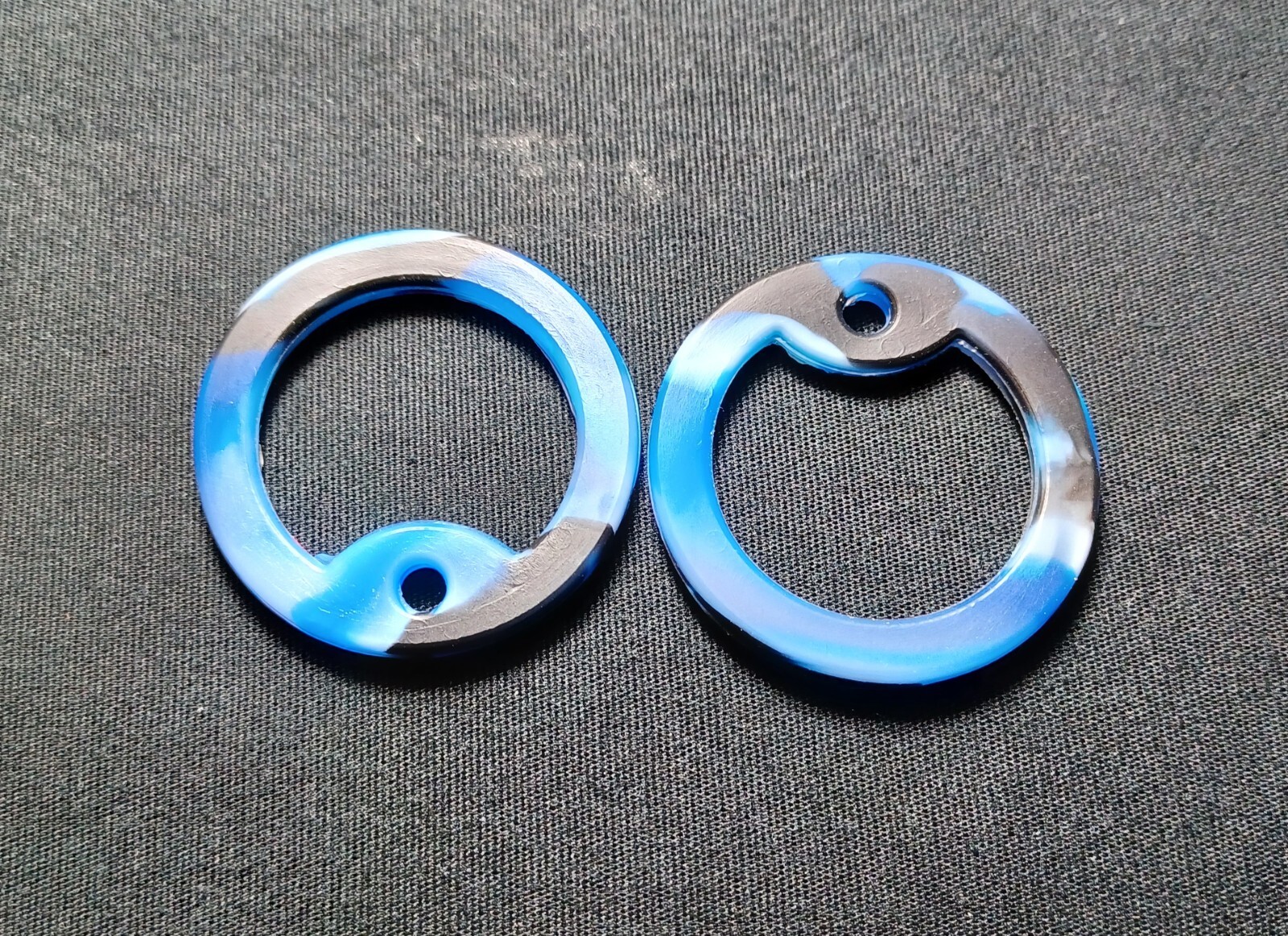 Blue Camo Military, Civilian & Law Enforcement Dog Tag Silencers 2pcs