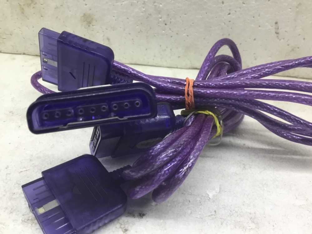 x2 violet one ps1 playstation game controller extension 6ft plug cable braided