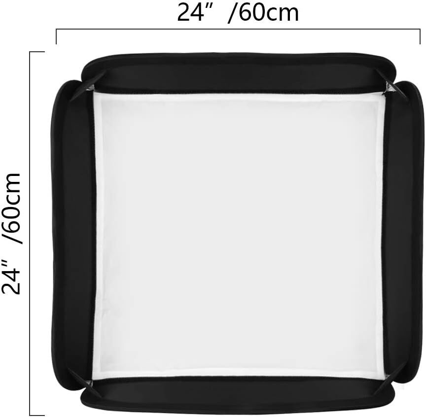 Godox 24 Inch Softbox 60X60cm Speedlite Collapsible Light Modifier With Diffu...