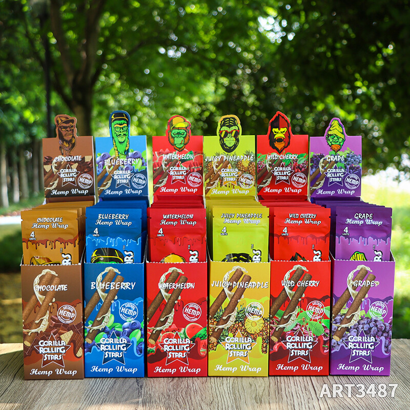 Fruity Flavored Cigar Wraps - 110mm Large Size - 15 Pack Box (60 Sheets Total)