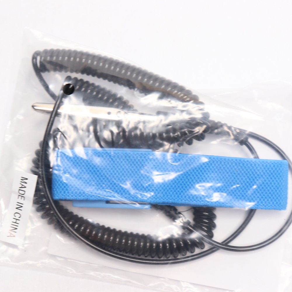 Techni-Tool Adjustable Wrist Strap Blue 4mm Snap x 12' Cord 758ST9807