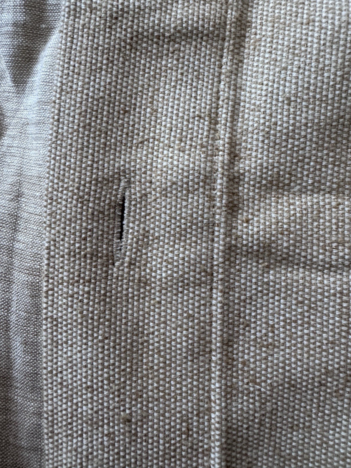 RH Restoration Hardware Naya Striated Silk & Wool Duvet Cover Sand/Natural King