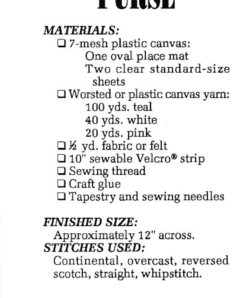 Switchable Southwest Purses - 2 different designs - Plastic Canvas Pattern ONLY