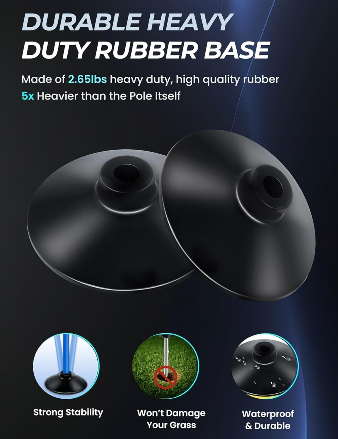 6 Pcs 6FT Pole Bending Poles for Horses, Adjustable With weighted base