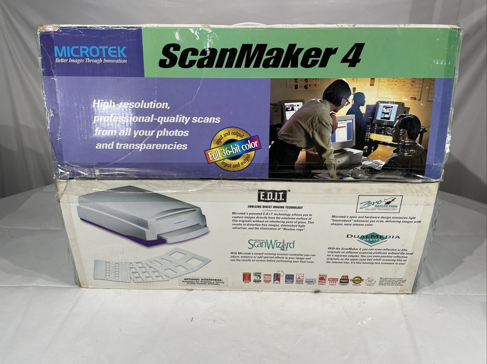 MICROTEK MRS-1200TP ScanMaker 4 USB Flatbed Scanner WORKING Free Shipping