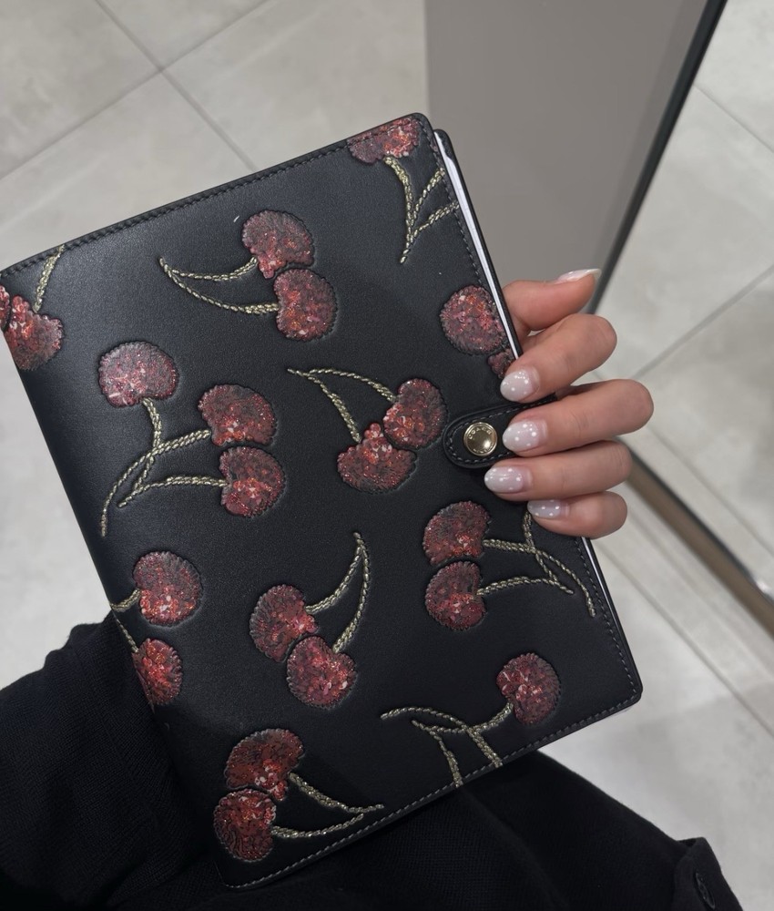 Coach Notebook With Cherry Print