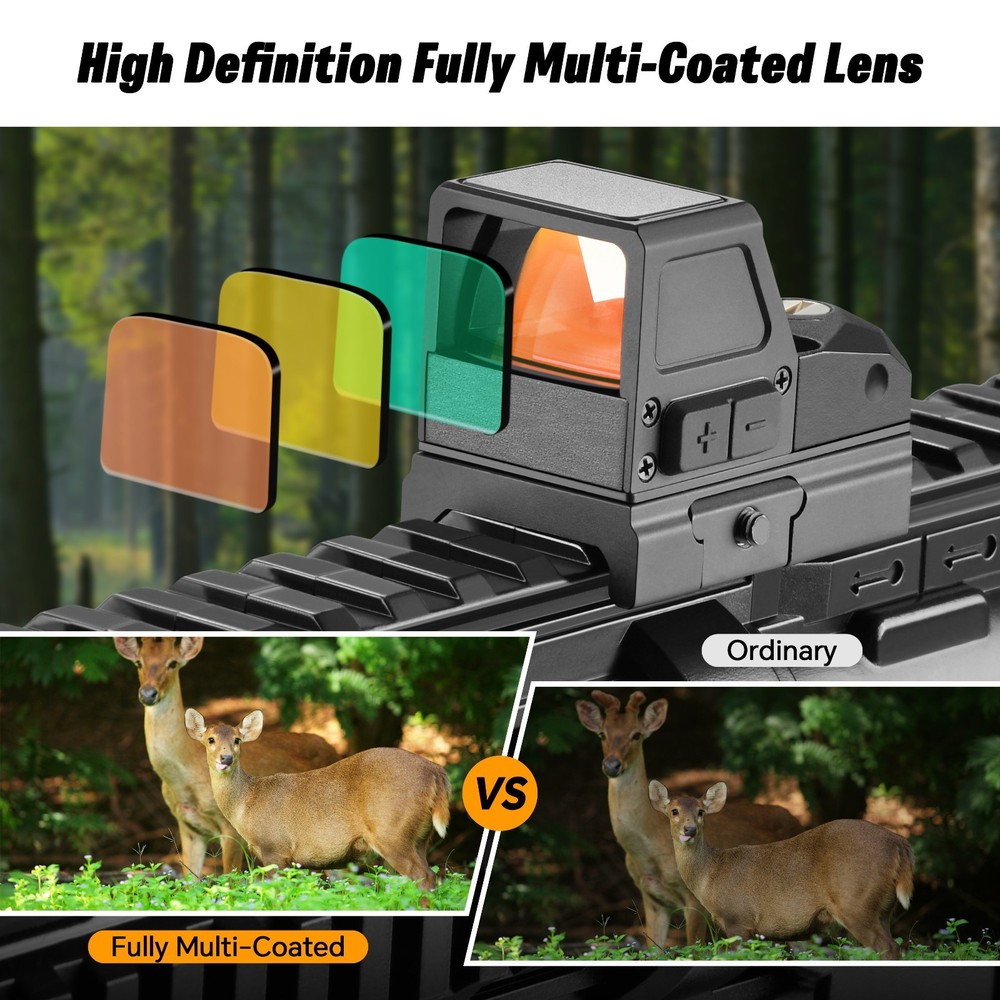 Red Dot Sight for Pistol 3MOA 8 Brightness Settings Fully Multi-Coated Prism