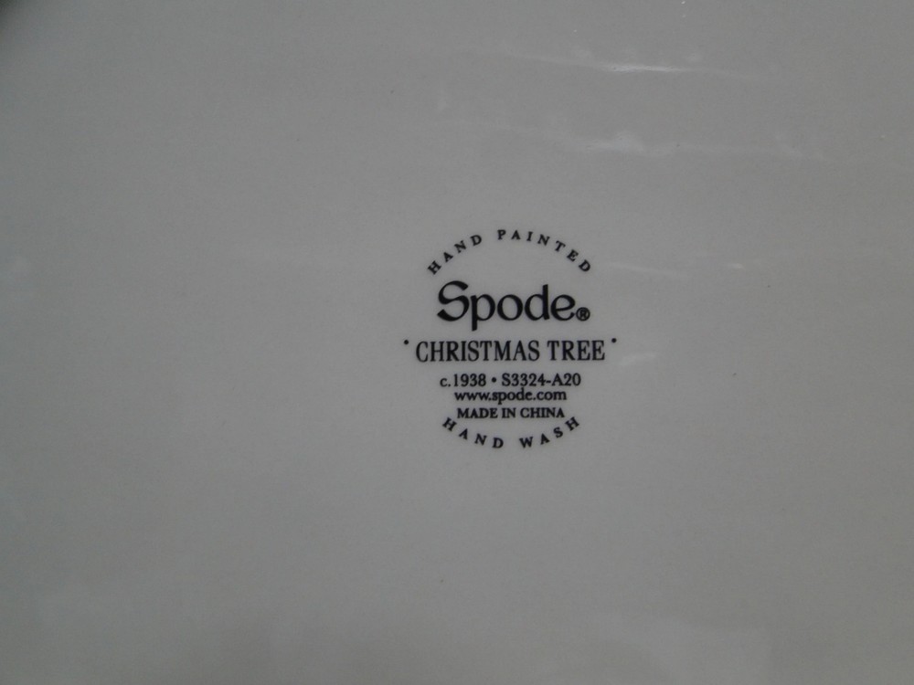 Spode Christmas Tree, Tartan Edge, Green Trim: Rectangular Tray, 12", Box