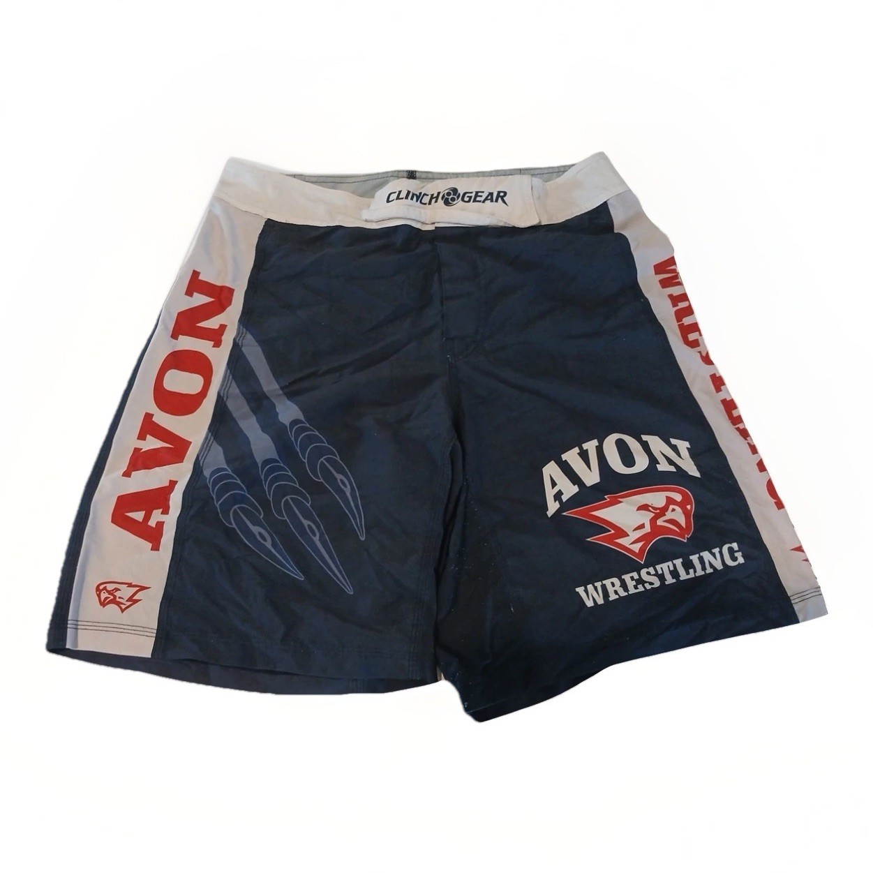Mens Clinch Gear Fight Shorts Wrestling Team Shorts Blue Size 34