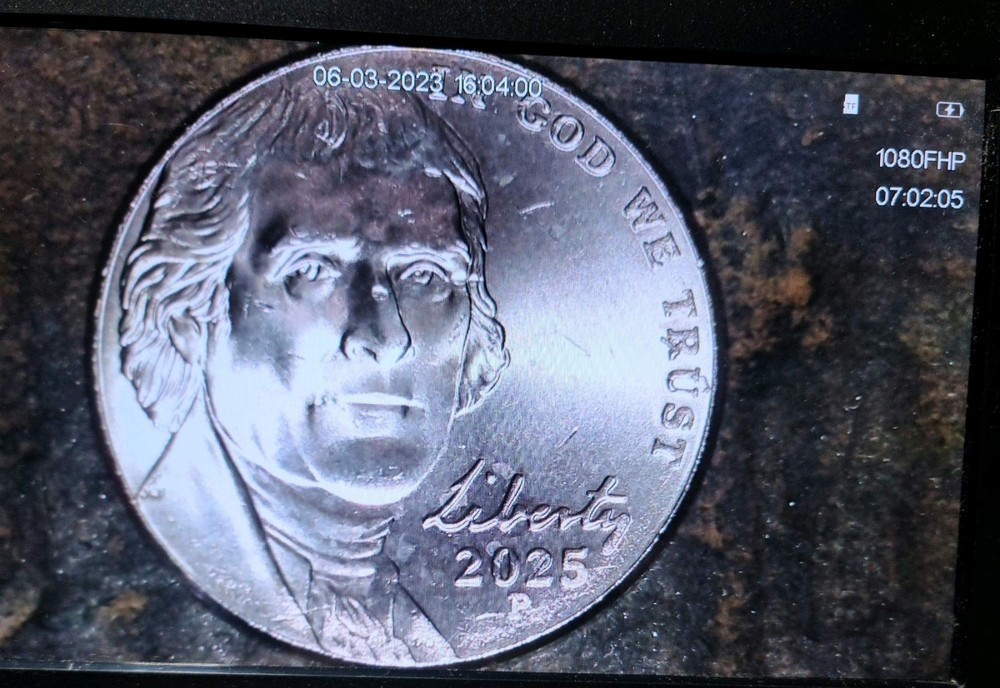 2025 P Jefferson Nickel Uncirculated Errors Obverse DW Initials Are Filled