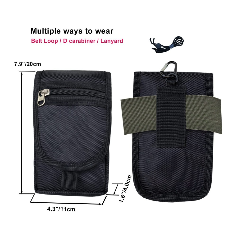 Belt Tool Pouch Holster, Multitool Organizer for EDC Gears black