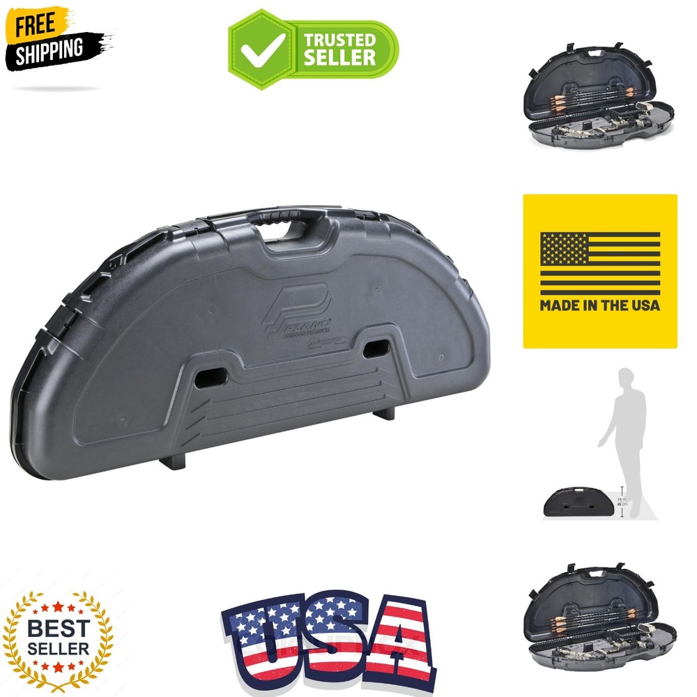Protector Compact Bow Case, Black, Hard Bow Case, Holds up to Five Arrows, An...