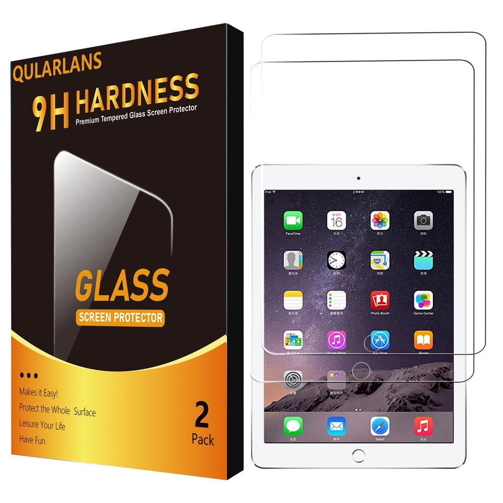 Qularlans 2 Pack Screen Protector for iPad 6th/5th Gen (2018/2017), Clear