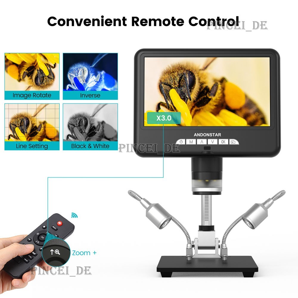 Andonstar AD207S 7-inch UHD Screen Digital Microscope for Electronics Soldering