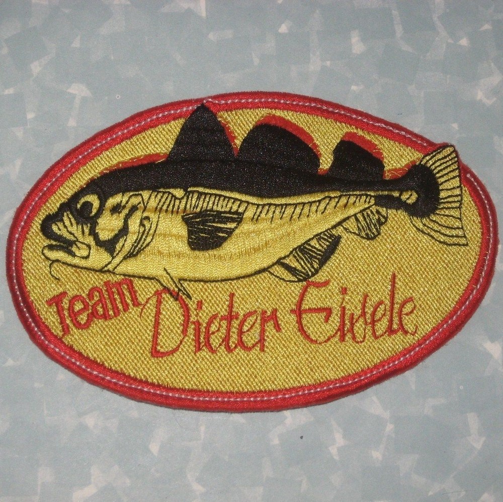 Team Dieter Eisele Patch - Germany - Fishing - 5 3/4" x 3 5/8" - big patch