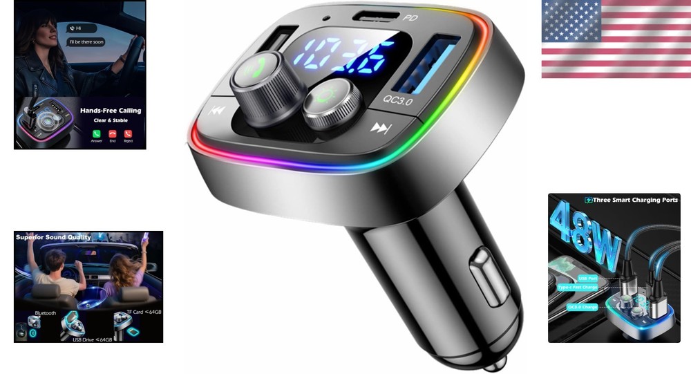 USB C Bluetooth 5.4 Car Adapter, Wireless Upgrade Audio System for Non-Bluetooth