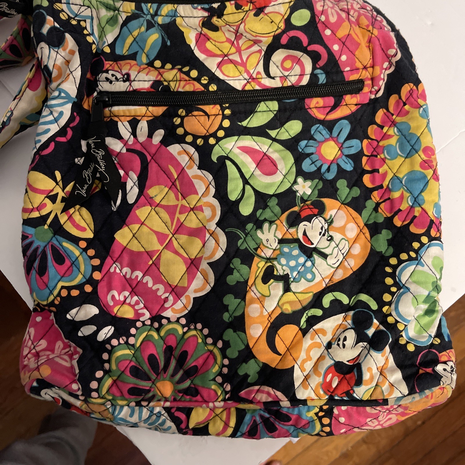 Vera Bradley Disney Parks Midnight with Mickey Mini Hipster Crossbody Purse Bag