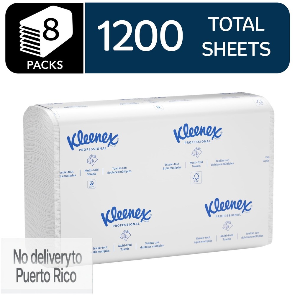 Kleenex Universal Multifold Paper Towels, Bulk, Absorbency Pockets