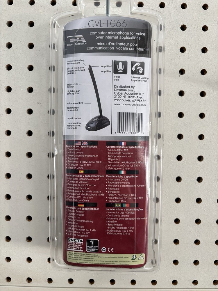 Cyber Acoustics CVL-1066 computer stand microphone
