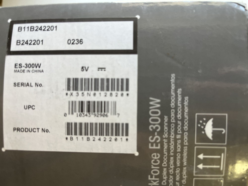 Epson® WorkForce® ES-300W Wireless Portable Duplex Document Scanner