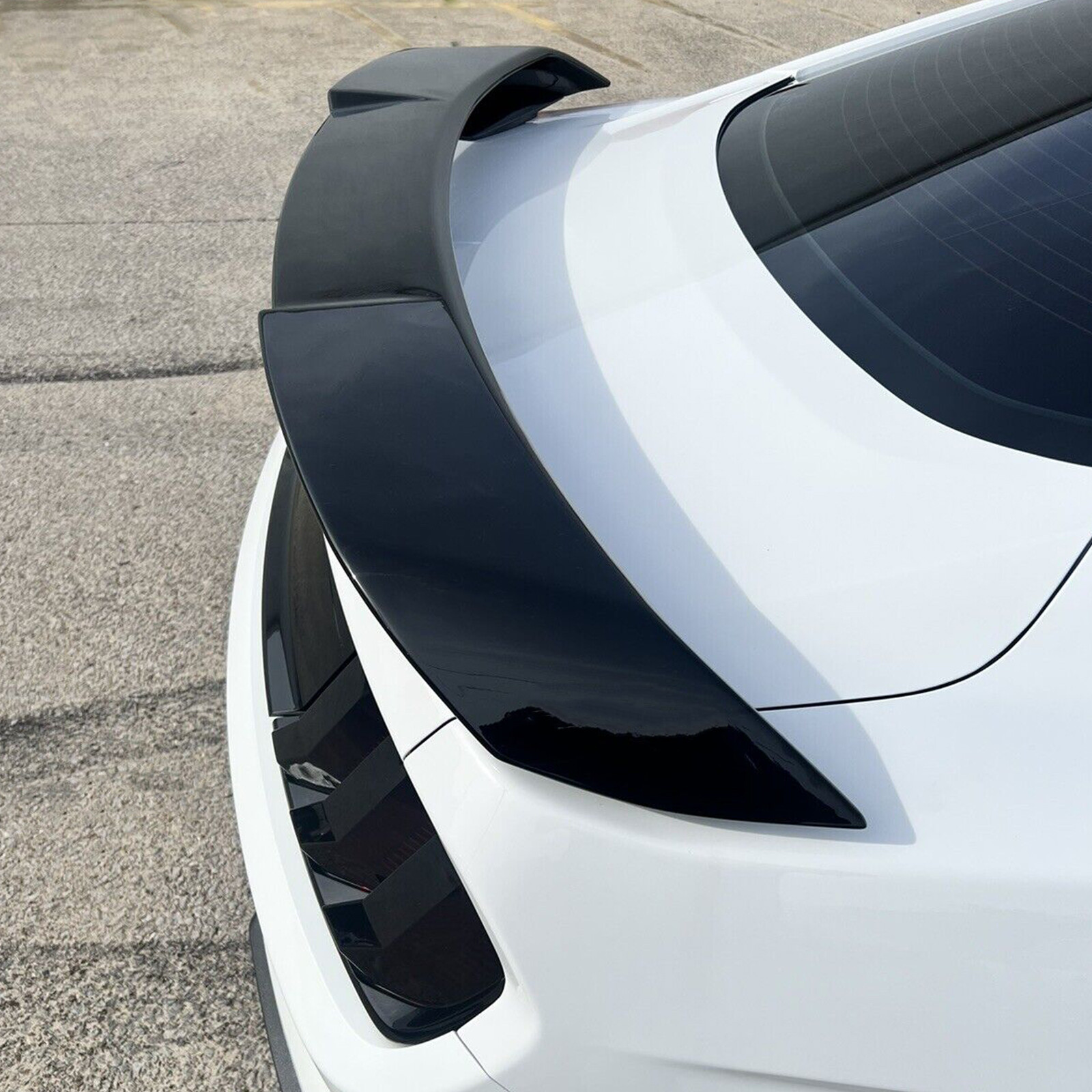 Gloss Black Painted Rear Trunk Spoiler Wing GT-Style For Ford Mustang 2 Dr 15-22