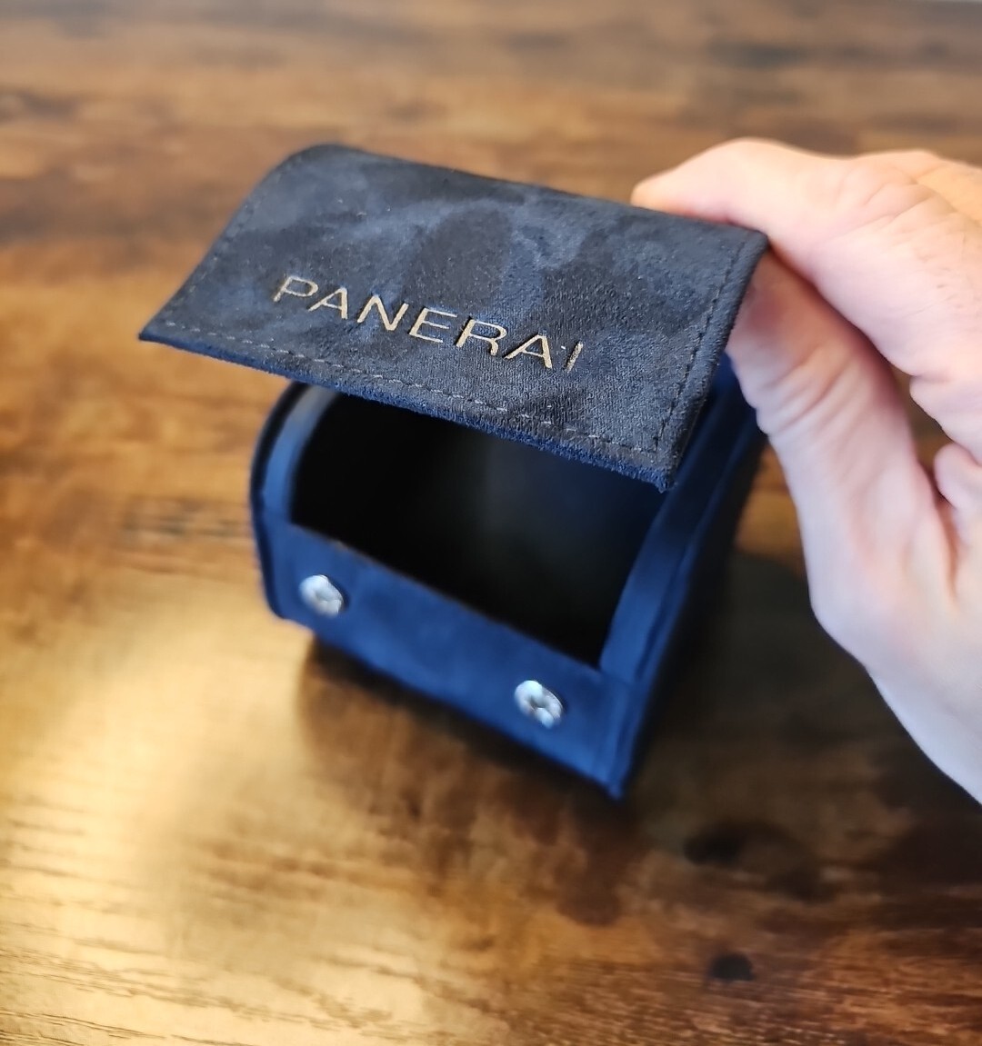 Authentic Panerai Watch Blue Suede Storage & Travel Box OEM Authentic
