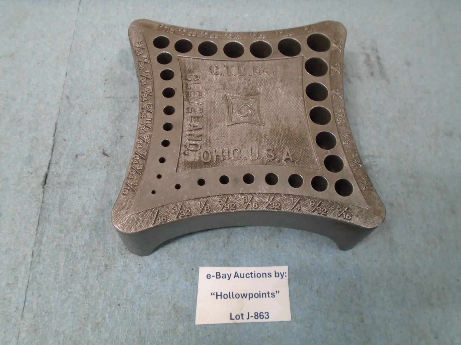 Cleveland Twist Drill C.T.C Fractional vintage Drill Index Holder Nice! J863