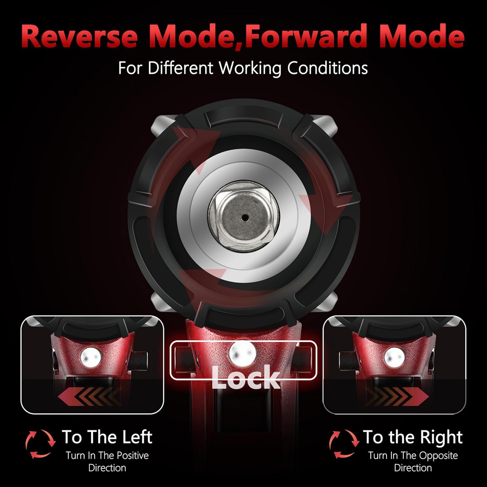 Cordless Impact Wrench 3/4 inch1500FT-LBS For Milwaukee 18V Battery (No Battery)