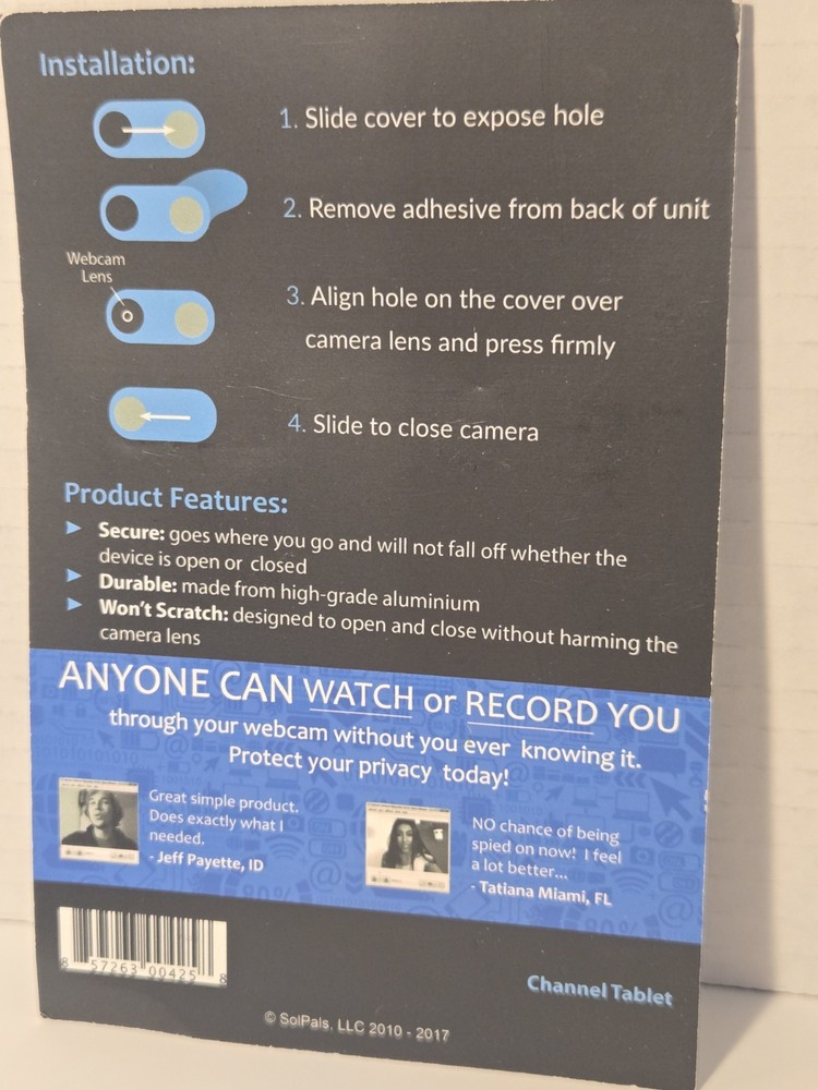 Slide Webcam Cover Peep