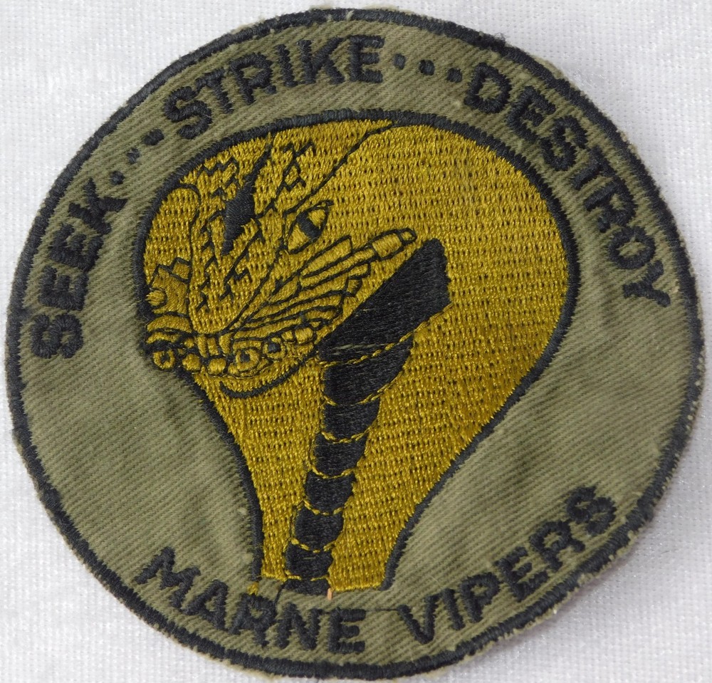 Vintage USMC Marine Vipers Helicopter Squadron Patch