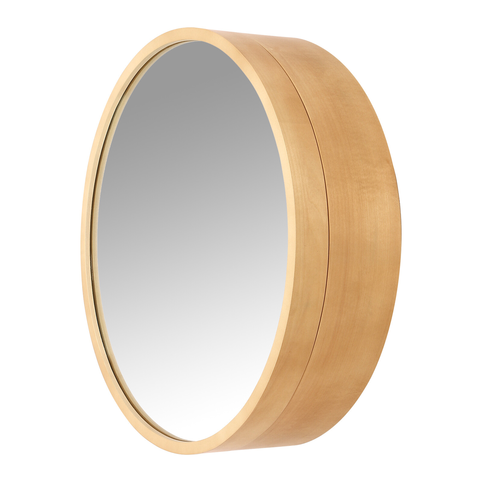 Mirror Cabinet Round Bathroom Mirror Cabinet with Hidden Storage Wall-mounted