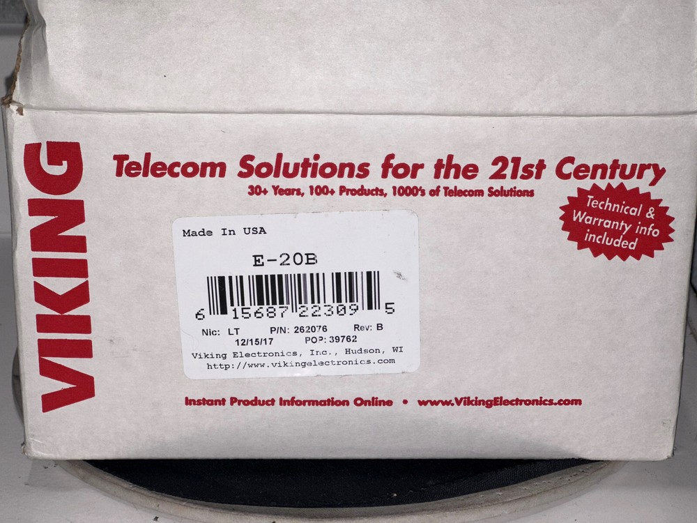 Viking electronics E-20B Speaker Phone With Push Button (Unused/open box)