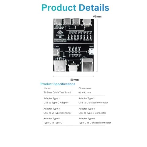 USB Cable Tester Board, Data Cable Detection Board with Type-C Lightning