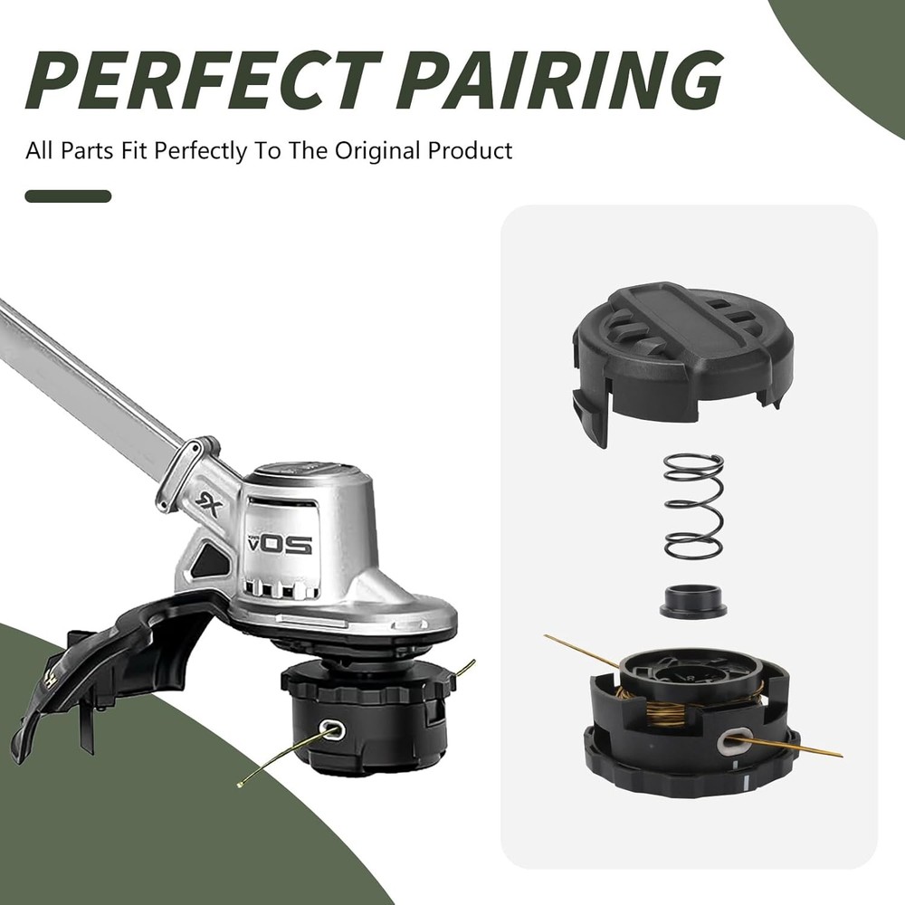Dewalt DCST922 String Trimmer Head Cap & 2 Springs Replacement Parts