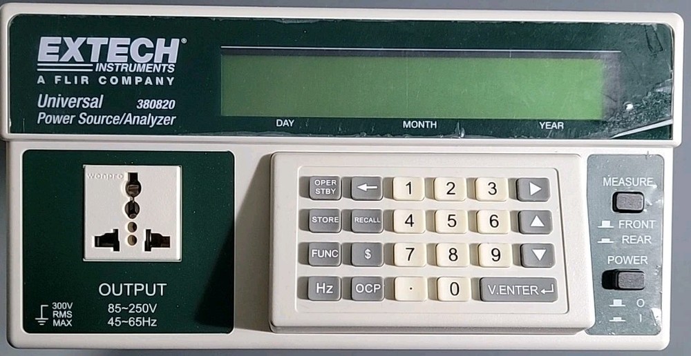 Extech 380820 Universal Power Source/Analyzer 85-250VAC Rated For 10A